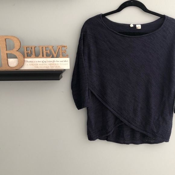 Anthropologie Tops - Moth {Anthropologie} Navy Knit Top